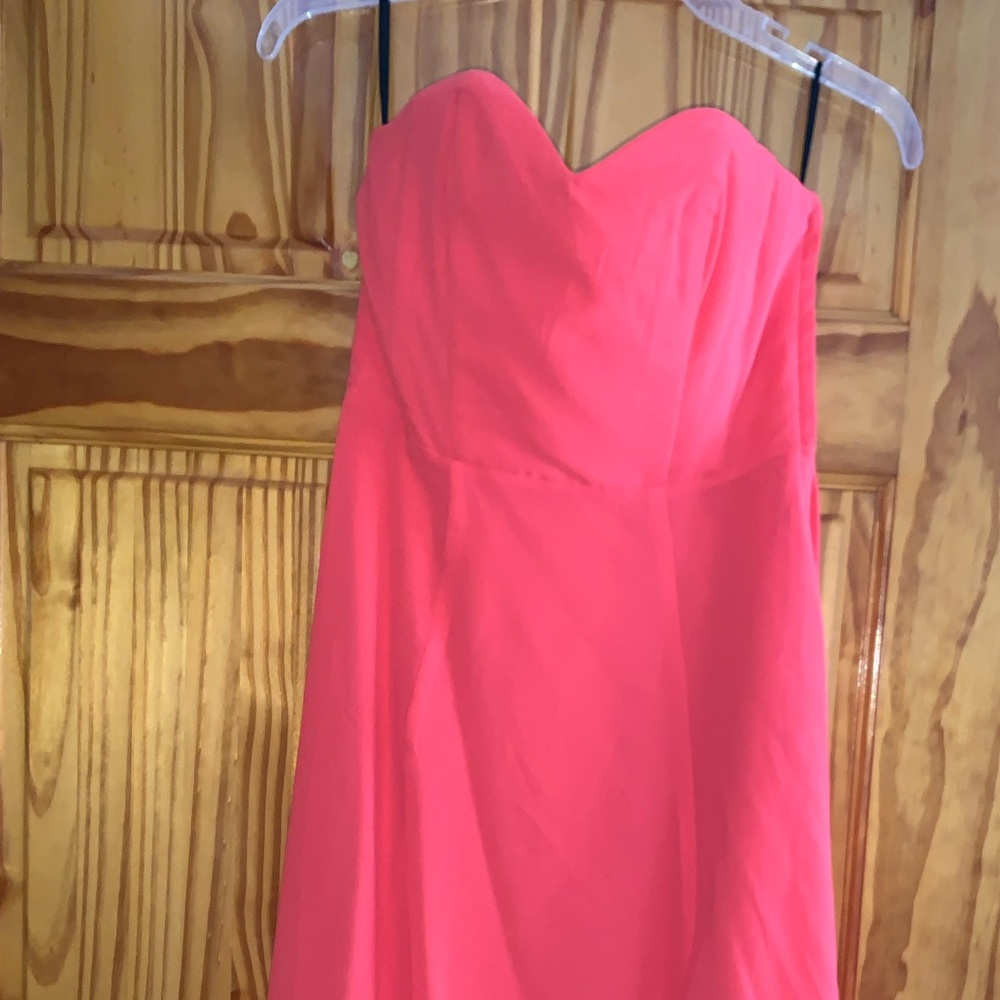 Watermelon pink high low dress! Never wore